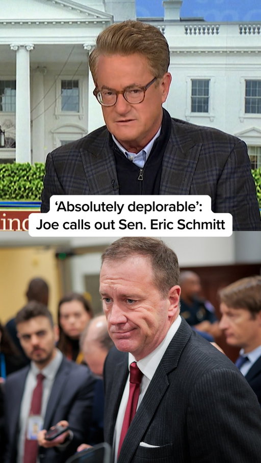 In the wake of Republican Missouri Sen. Eric Schmitt’s failed “gotcha” moment with former special counsel Jack Smith, MS NOW reports that staff warned the lawmaker that text messages provided to the committee were unvetted. @joescarborough calls Schmitt “absolutely deplorable” and draws attention to the senator’s work “trying to cover up” President Donald Trump’s attempt to overturn the results of the election on Jan. 6, 2021.

#news #politics #donaldtrump #gop #morningjoe