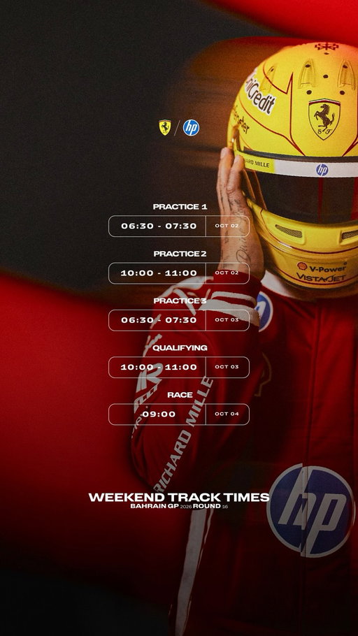 All the timings you need for this weekend’s Bahrain Grand Prix action ⏰ - Timings in CEST