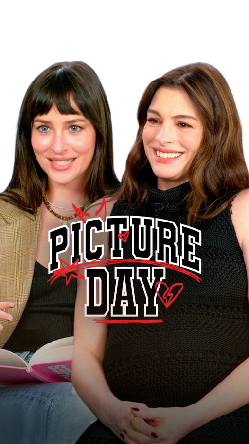 Dakota Johnson laughing until she remembers her own outfits from 2004.

Anne Hathaway and Dakota Johnson take a walk down memory lane in “Picture Day” with Betches. Watch now on Betches YouTube and be sure to catch “Verity” in theaters October 2. #pictureday