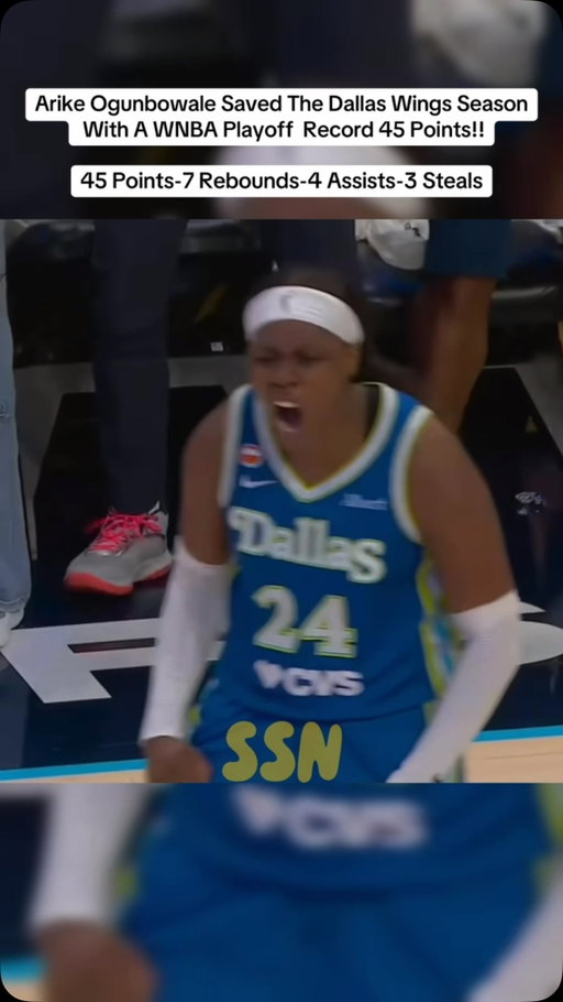 Arike Ogunbowale Saved The Dallas Wings Season With A WNBA Playoff  Record 45 Points!! @propgpt.app 

#arikeogunbowale #dallaswings #paigebueckers #wnbaplayoffs #explore