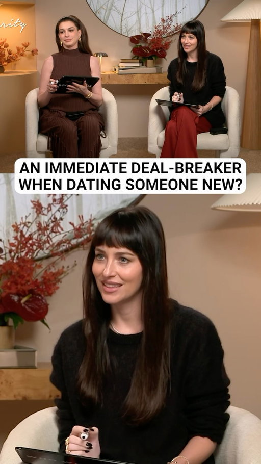 If they don’t have any books, run. We played a little game of Unwritten Rules with @verityfilm co-stars @annehathaway and @dakotajohnson to get their takes on friendship red flags, dating dealbreakers, lying, and more. Watch the full video at the link in our bio.