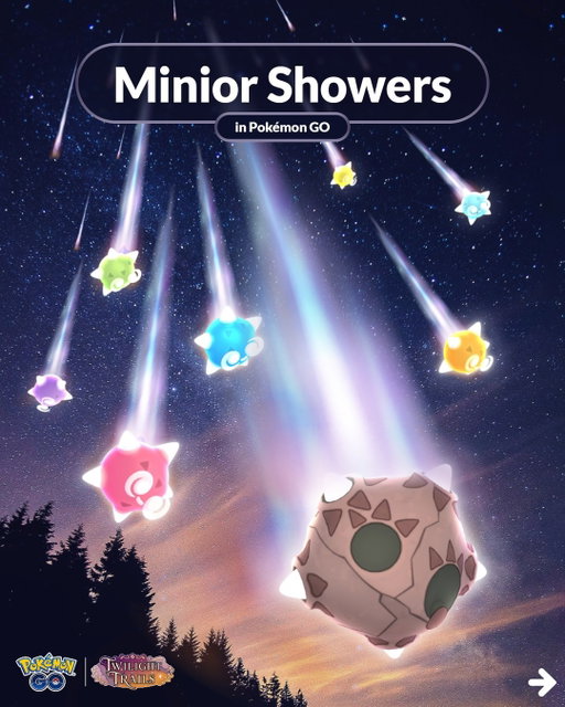 Trainers, explore by starlight for a chance to encounter Minior!

🗓️🌠 Minior with different core colors will make their #PokemonGO debuts in the wild during certain meteor showers throughout the year!

👉 https://pokemongo.com/news/minior-meteor-showers-2026