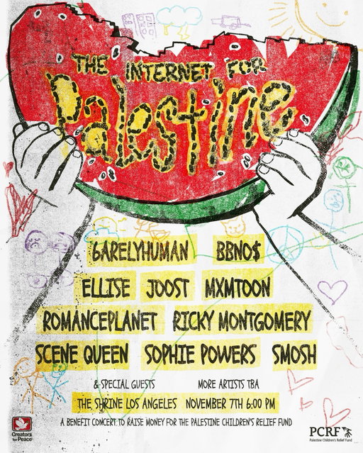 It’s the duty of an artist to use their voice to stand up for the oppressed. It is a privilege to come together with so many talented people to raise money for the children of Palestine. 
See you there Los Angeles

Presale (password: FORTHEKIDS) at 10am PST TOMORROW
On sale to general at 12pm PST TOMORROW