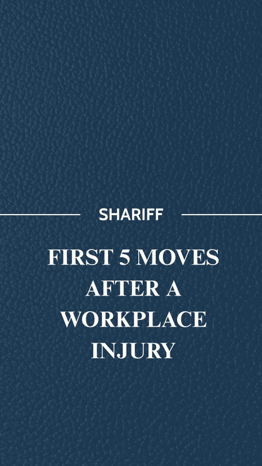 What you do right after a workplace injury can matter for both your health and your claim.

1. Report the injury. Tell your supervisor as soon as possible and, if possible, keep a written record of the report.
2. Get medical care. See a doctor even if the injury seems minor. Some symptoms may not appear right away.
3. Document the scene. Take photos of the equipment, surface, hazard, or conditions involved before anything changes.
4. Write down what happened. Record the time, what you were doing, how the injury happened, and who was nearby while the details are still fresh.
5. Keep your records. Save medical records, appointment information, missed work documentation, and communications related to the injury.
Taking these steps early can help preserve important information and protect your options as you move forward.

At Shariff Injury Lawyers, we help injured people across Texas understand their options and take on insurance companies when necessary.

If you or someone you love was hurt at work, comment “HELP” and our team will reach out for a free consultation. You don’t pay unless we win.

We handle the fight so you can focus on healing.

#WorkplaceInjury #WorkInjury #WorkplaceAccident #TexasInjuryLawyer #ShariffInjuryLawyers