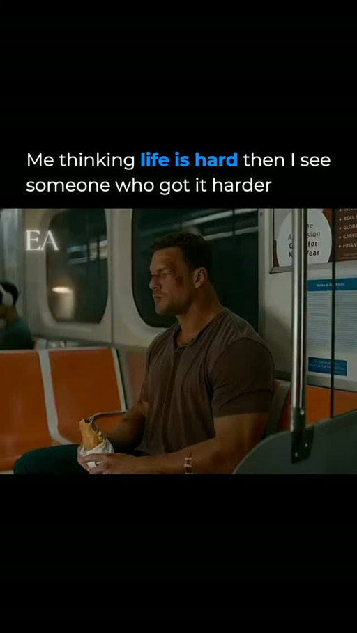 Sometimes it takes seeing what someone else is carrying to realize how much you've been taking for granted.

In this scene from Reacher, he notices an elderly woman sitting alone on the train. He doesn't ask questions or make a big deal out of it. He simply sees someone who could use what he has and hands her his food.

We all have problems. We all have days when life feels unfair. And those feelings are real. But every once in a while, something puts your own problems back into perspective.

You realize there are things you complain about that someone else would be grateful to have. A home. A meal. People who love you. Another healthy day.

It's a small beat, but it fits the character well, Reacher's whole arc across the books and show is built around quiet, almost reflexive decency toward strangers, usually without any dialogue drawing attention to it, which is exactly why a moment like this lands without needing to be explained.

Your life doesn't have to be perfect for there to be a lot worth appreciating.

Follow @entrepreneurarchived for more timeless lessons from the world's boldest leaders.

#lifelessons #perspective #gratitude #kindness #wealth