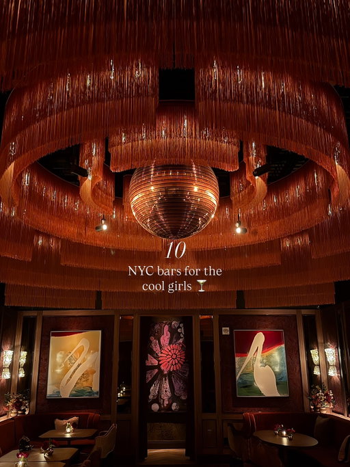 10 NYC bars for the cool girls 🍸✨👠🪩
Dim lighting + good cocktails always 

🍸@pearlboxnyc 
🍸@baccarathotels 
🍸@faenanewyork 
🍸@barccnyc 
🍸@thenines_nyc 
🍸@casacruznyc 
🍸@barleonenyc 
🍸@fouquets.newyork 
🍸@obvio.nyc 
🍸@wnyunionsquare 

—————————
🏷️
#nycbars #newyork #nyccocktailbar #nyc #bar