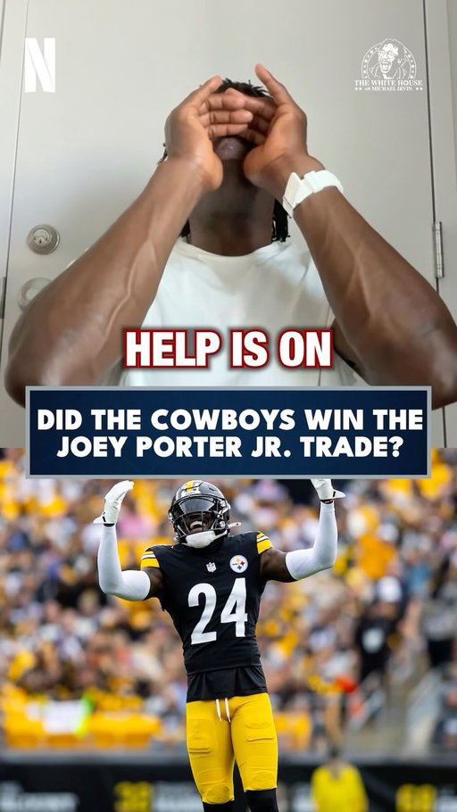 After the Cowboys trade for Joey Porter Jr., @michaelirvin88 reacts & gives his take on what he brings to Dallas.

For the full conversation, watch The White House on @netflix.
#NFL #dallascowboys #jerryjones #michaelirvin #joeyporterjr