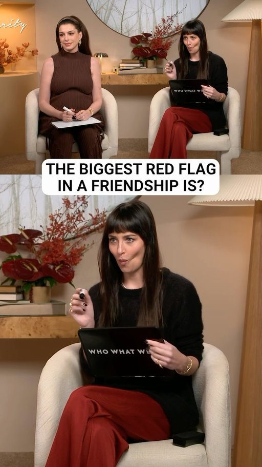 Sometimes, @annehathaway and @dakotajohnson are on the same page. We played a round of Unwritten Rules with the @verityfilm co-stars to get their takes on dating, friendships, lying, and more. Watch the full video at the link in our bio.