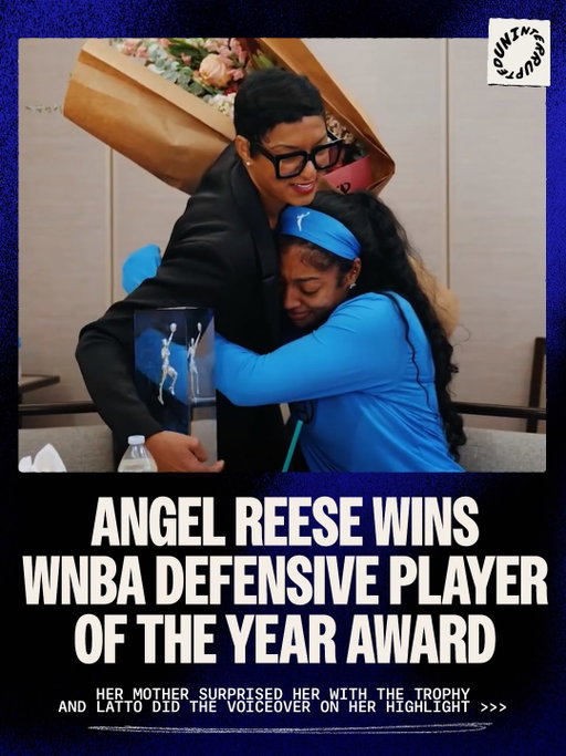 Angel Reese is the 2026 WNBA Defensive Player of the Year! 🏆

First a sweet surprise from Mom ➡️ Then a DPOY highlight featuring a @latto voiceover 😮‍💨

h/t Angel Reese, @atlantadream