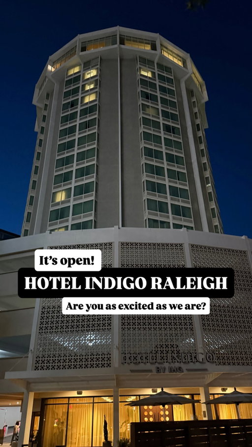 OPEN • We’ve been waiting for this! 
🌅
The @hotelindigoraleigh - our beloved “Round Holiday Inn” in Downtown Raleigh is open! And it’s beautiful! 
🌅
Once set for redevelopment and even demolition, it’s been lovingly restored and renovated. And you need to see it to believe it. 
🌅
Go straight to the 20th floor and experience @highgroundloungeraleigh raleigh - the classic cocktail bar / restaurant. There are nearly 360 degree views! And why not book a room?! It’s in the center of everything and it’s a vibe! 
🌅
This hotel holds special memories for so many of us in Raleigh - natives, transplants, and visitors alike. Ask anyone and you’ll hear a story. Did you know Prince played there? 
🌅
So we’re thrilled! Not just that the iconic building is still a vital part of our skyline, but that feels like there are so many great times ahead - memories to be made. It’s only fitting that it’s now officially a Raleigh Historic Landmark. 
🌅
Stop by as soon as you can. High Ground is open - and they don’t take reservations. 
🌅
Are you as excited as I am? Do you have a favourite memory of this place? Tell us in the comments. 
🌅