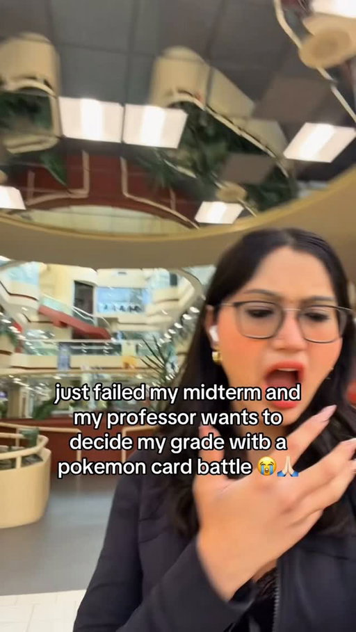 Would you battle your professor or accept the failed grade? 😭🙏🏻

Just failed my midterm and my professor wants to decide my grade with a Pokémon card battle 😭🙏🏻
My academic comeback is literally in the cards 💀

failed midterm
pokemon card battle
professor pokemon challenge
pokemon battle for my grade
funny professor
college midterm humor
pokemon cards decide my grade
gen z professor
academic comeback
college student life
professor challenges student
pokemon trading card game
midterm exam plot twist
battling my professor
pokemon battle for an A
funny college story
university student problems
unexpected grade challenge
student professor showdown
my grade depends on pokemon
pov you failed your midterm

#Pokemon #CollegeHumor #GenZ #StudentLife #PokemonTCG