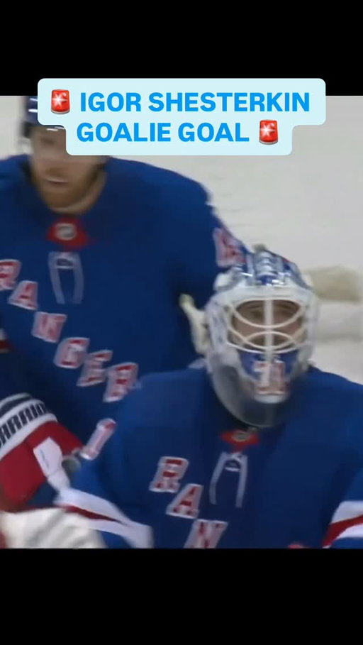 FIRST GOALIE GOAL IN RANGERS FRANCHISE HISTORY 🗽