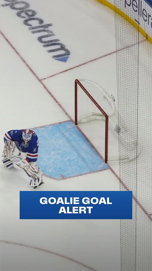 Igor Shesterkin has scored the first goalie goal in New York Rangers history. 🚨🚨🚨
