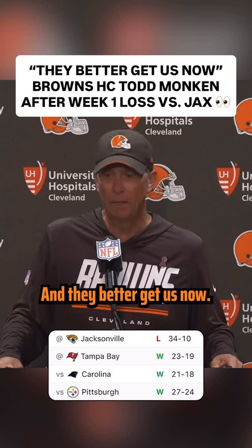 Todd Monken was VERY confident that the Browns would turn things around after losing in Week 1 - and now Cleveland leads the AFC North 👀

(🎥 via Cleveland Browns / YT)