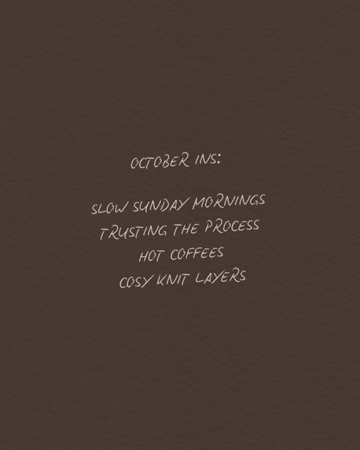 Comment your October in’s and out’s 👀