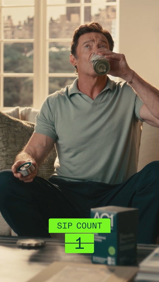 @TheHughJackman official sip counter. 🥤

How many sips of AG1 did Hugh take throughout the day on set? We counted, watch to see the final tally!