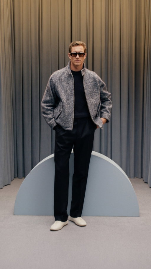 The Bomber Jacket in navy herringbone brings texture to a look.

Discover it in-store & online.