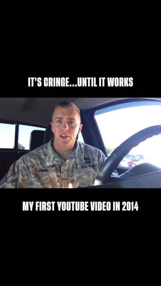 It’s cringe…until it works.

I started documenting my life on YouTube in 2014.

I had no clue what I was doing, but I shared it all.

My workouts, my diet, my experience serving as an active duty Infantry Officer and building @bpnsupps 

It came with lots of criticism, doubt and disbelief, but it didn’t slow me down or discourage me. I’m grateful for that.

14 years later, over 1,000 videos uploaded, 238 million views and 1.5 million subscribers.

Go One More.