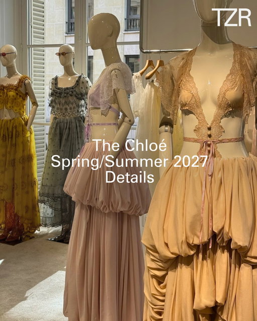 “The Obsession” grows the closer we get. The tassels, beading, lace and movement of @chloe’s Spring/Summer 2027 collection deserves a second look. 

📷: TZR / @broookeff