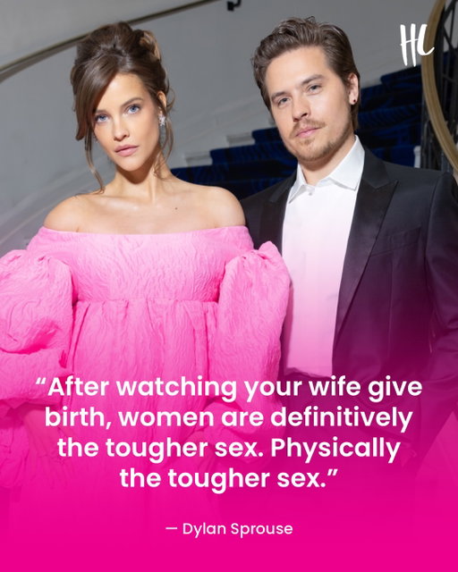 "Love a tough guy. You love a tough guy," Dylan Sprouse said in a recent appearance on the "Wildmen" podcast. "I think it's awesome ... [But] after watching your wife give birth, women are definitively the tougher sex. Definitively." (📸: Getty Images)