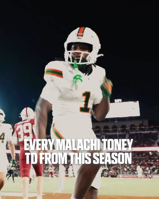 Six TDs in four games, casual start to the season for Malachi Toney 😮‍💨

He’ll look to add to his tally when No. 4 Miami faces Clemson Saturday at 7:30 PM ET on ABC and the ESPN App 💪 #cfb
