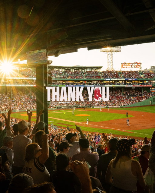 Thank you for the late nights under the lights. For going tarps off in the bleachers. For the energy at Fenway each and every night. For being part of a run to remember. For falling in love with this squad. 

It was a joy to share it with you.

Thank you for all of it, Red Sox Nation. ❤️