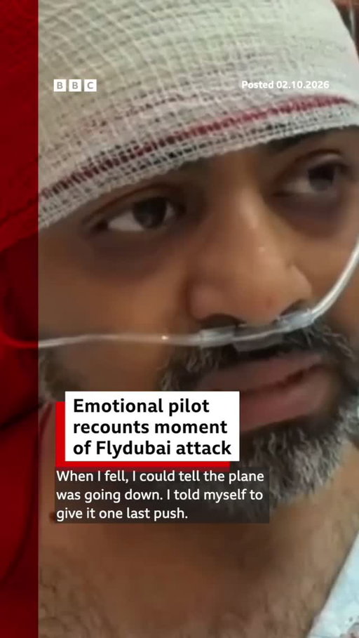 The Indian pilot who was attacked by his co-pilot on an Israel-bound Flydubai plane has received a call in his hospital bed from India Prime Minister Narendra Modi.
 
Visibly emotional, Capt Smit Machchhar said he fought back because he could not allow everyone on the flight to die.
 
He has been hailed a hero for opening the cockpit door, allowing passengers to overpower the attacker.
 
The flight, which had departed from Dubai, landed safely in Saudi Arabia. All on board survived.
 
Tap the link in @BBCNews’s bio to read what else they both said.
 
#BBCNews