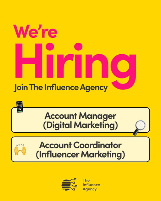 Calling all strategic thinkers, relationship builders, and influencer marketing enthusiasts. 💻🤝✨

We’re hiring an Account Manager (Digital Marketing) and an Account Coordinator (Influencer Marketing) to join the TIA team!

Love turning data into strategy and building strong client partnerships? Our Digital Marketing role might be your next move. 

If you’re more into discovering creators and bringing influencer campaigns to life? Our Influencer Marketing role could be your match.

To check out all the exciting roles available, comment JOIN to learn more. 📄

#marketingagency #digitalmarketing #influencermarketing #nowhiring