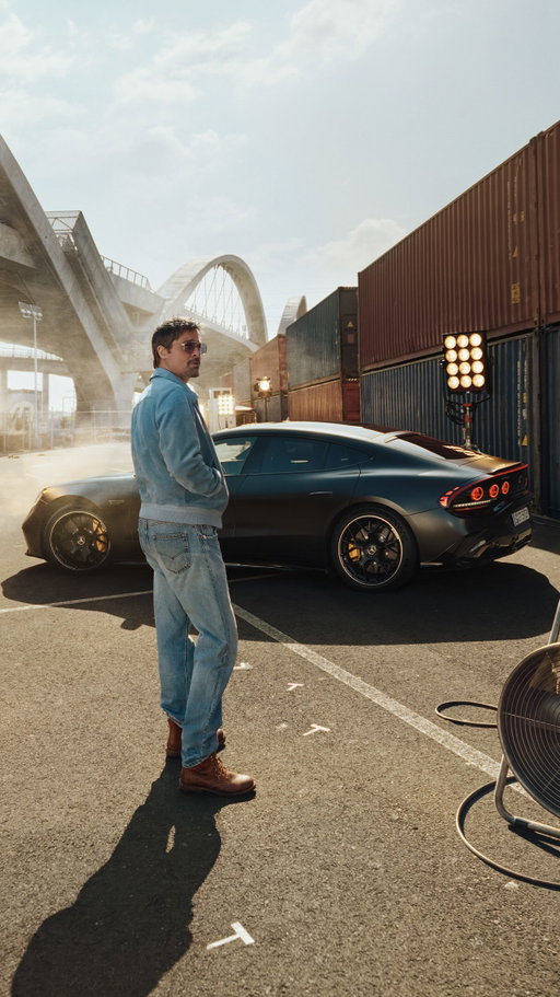 Action, please! 
Brad Pitt and the all-new Mercedes-AMG GT 4-Door Coupé, a combination that is simply: TOO HARD TO RESIST. 
 
Turning scheduled plans into unscheduled extra laps. One take was never going to be enough ⚡️🏎️ 
 
#MercedesAMG #SOAMG 
 
*Filmed on closed road with professional driver. Do not attempt.