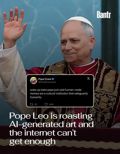 The Pope is once again entering the AI discourse.

Pope Leo XIV told a group of artists and curators at the Vatican that it’s becoming increasingly important to distinguish human art from work produced by machines, arguing there is a fundamental difference between the two.

“Algorithms lack the spark of humanity,” he said, while calling for the Church to work alongside artists and cultural institutions to help protect human creativity.

And the timing is interesting.

The comments come just days after reporting that Anthropic has been meeting with religious scholars about questions surrounding AI consciousness and moral status. The company has even engaged with the Vatican, where its researchers have encountered a very different view: Pope Leo’s AI encyclical explicitly argues that artificial intelligence does not experience feelings or possess moral consciousness.

Wild times.

Media via Twitter

#thebantr #thepope #ai
