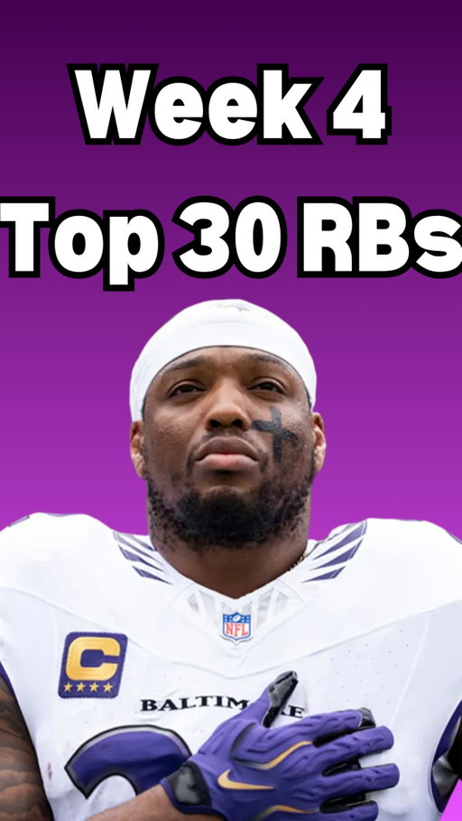 WEEK 4 FANTASY FOOTBALL TOP 30 RBS

Jahmyr Gibbs is my RB1 for Week 4 and is the best fantasy football RBs to have in your lineup.

James Cook, CMC, Derrick Henry, Jonathan Taylor, and Kenneth Walker are all elite RBs with the floor and ceiling to dominate this week.

Chase Brown, Kyren Williams, Aaron Jones, and D’Andre Swift are strong Week 4 fantasy football starts with great volume and upside.

Omarion Hampton is one of the more interesting RBs this week, but I think he should be benched in a lot of leagues.

Javonte Williams, Cam Skattebo, and Chuba Hubbard are all RBs I’m comfortable starting this week with plenty of upside #walterpicks #cowboyswalterpicks #fantasyfootballadvice #fantasyfootballtips #week4