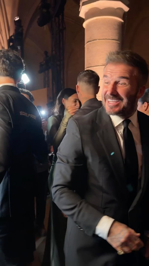 A Beckham family affair in Paris. @davidbeckham introduces son romeobeckham to Pep Guardiola as the family arrives at the @victoriabeckham show during Paris Fashion Week.

Video: @laravolpatoo