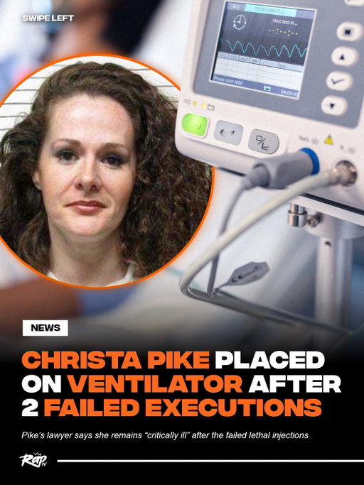 Christa Pike is “critically ill” following her 2 failed execution attempts‼️

Her lawyers issued a statement to NBC News revealing that she is unconscious and currently receiving breathing assistance from a ventilator.

She’s being treated for “the serious effects of the pentobarbital administered during the execution attempt, including significant injuries to both arms,” the statement added.

Pike was set to be the first woman in 200 years to be executed in Tennessee for the m*rder of her former roommate.