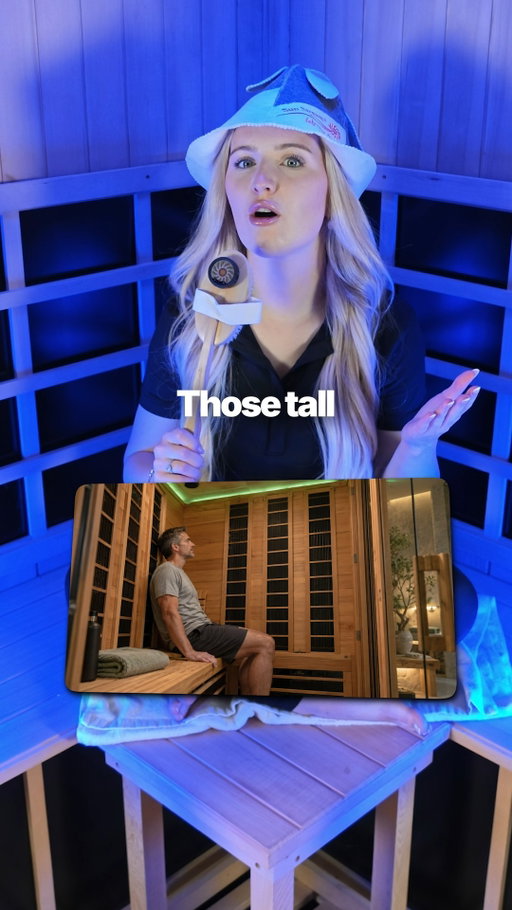 What is that tall heater actually heating? 👀

Infrared energy travels more like light than like warm air. It heats what it's directly aimed at.

So when a heater extends far above your shoulders, ask yourself:

Where is that energy going?

This is why heater height and placement deserve more attention when you're comparing infrared saunas.

It's not just about how much heater you have. It's about where the heat is directed.