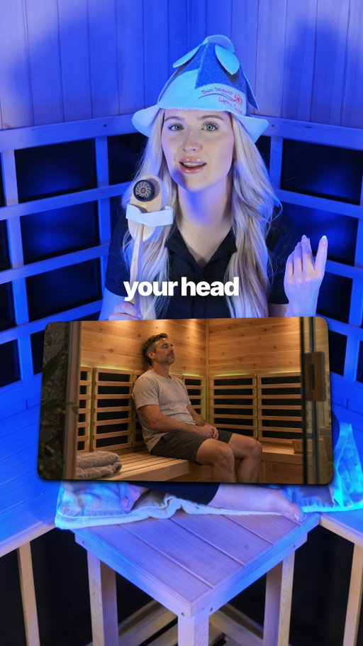 Bigger heater doesn't always mean better heat. 👀

Some saunas use tall, dramatic heaters that extend well above your head.

But infrared heat works more like light: it travels toward what it's aimed at