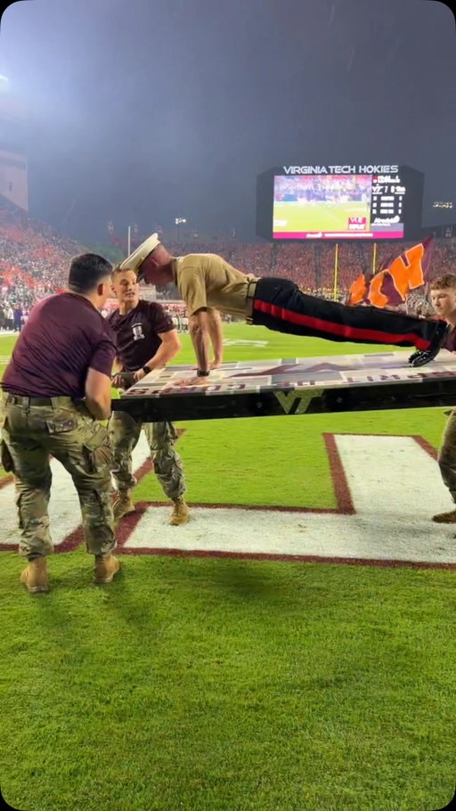 A touchdown at Lane Stadium for @hokiesfb comes with a few extra requirements.