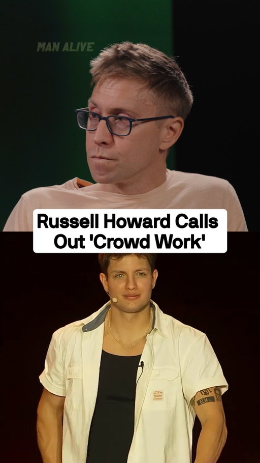 Comedian Russell Howard explains his honest feelings about the rise of crowd work comedy on social media to leading men’s health specialist Dr Jeff Foster.

Catch Russell’s MAN ALIVE episode on YouTube, Spotify & Apple Podcasts