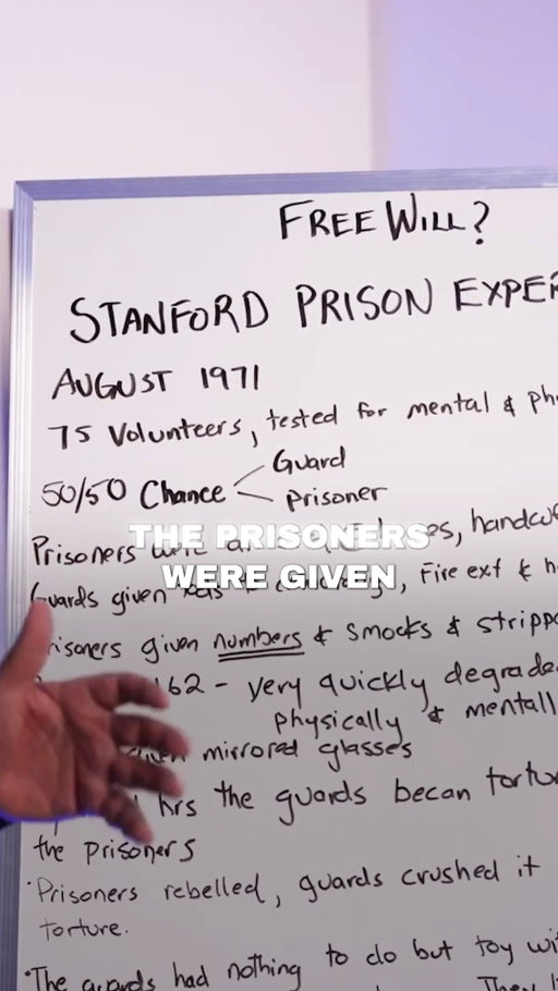 "The prison experiment that turned disturbing
Nobody entered the experiment as an actual prisoner or prison guard. They were ordinary students playing assigned roles.
But it didn’t take long for those roles to become very real and for the treatment inside the simulated prison to escalate.
#ForYouPage #viral #Psychology #StanfordPrisonExperiment"