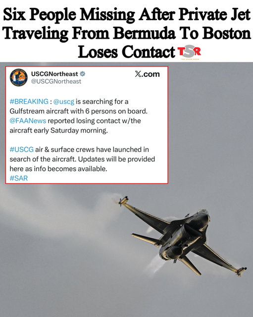 TSR Staff Lawrencia! @lawrencia.cg
_____________________________________
Six people are missing after a private jet traveling from Bermuda to Boston lost contact with air traffic controllers early Saturday morning.
_____________________________________
According to the Federal Aviation Administration, the Gulfstream G100 departed Bermuda’s L.F. Wade International Airport and was headed to Boston Logan International Airport when contact was lost around 2 a.m.
_____________________________________
The FAA issued a search-and-rescue alert, and the U.S. Coast Guard has launched a search for the aircraft off the coast of Nantucket.
_____________________________________
Air and surface crews, including teams from Coast Guard Air Station Cape Cod and Station Brant Point, are assisting in the search.
_____________________________________
No additional details about the six people onboard or what may have happened to the aircraft have been released. (📸: @gettyimages) ✍🏾: #TSRStaffLG