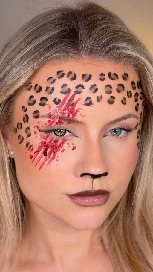 a few last minute halloween hacks 🐆🩸ib @emilytembymakeup #halloween #halloweenmakeup #halloweencostumeideas