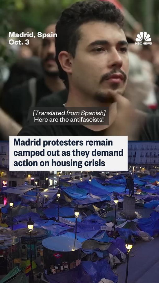 Thousands of housing protesters flooded the streets of Madrid to demonstrate against Spain's worsening housing crisis, a day after parliament rejected the government's latest attempt to address growing public concerns over soaring housing costs.