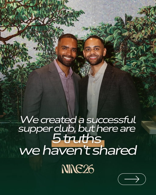We’ve shared a lot of the wins. But there’s a lot we haven’t shared.

Here are 5 truths about building @nine26.nyc that might surprise you. The good, the hard, and the things we usually keep to ourselves. 

#NYCSupperClub #Nine26SupperClub #Nine26