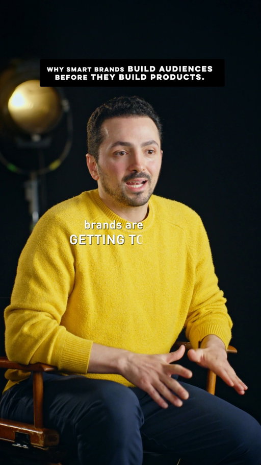 How are modern brands hitting $1M without a warehouse? They start with content. 

You don't make a video just because the product is finished. 

You make the video to build the audience for the product. 

Earn the trust on its own, before there is ever a hard sell.