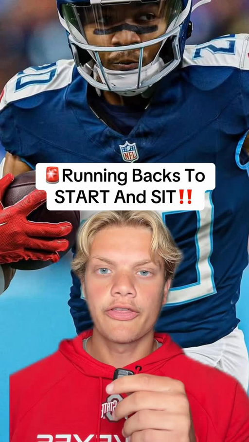 Running backs to start and sit this week in fantasy football! I like Tony Pollard, but this Titans offense is abysmal.￼￼ #nfl #fantasyfootball