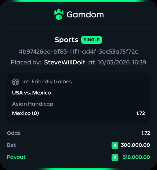 BROOOOOOO 😭😭😭

$1,100,000 IN BETS TODAY. WHAT THE FUCK 😂

$450K at Red Rock.
$650K on @gamdom 

MEXICO 🇲🇽 + UFC 332 🥊

ABSOLUTELY INSANE DAY FOR ME.

WE FUCKING RIDE. 🔒🔒
