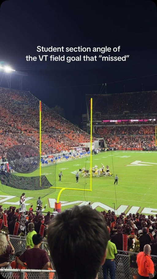 Ok I’m crying 🦃🏈💔 #virginiatech #virginiatechfootball #fieldgoal #hokies #collegefootball
