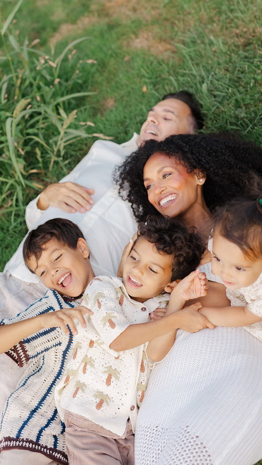 LOL I wish I had the real audio saved, we were dying laughing. Nobody makes us laugh like one another… 😂

Mixed kids really are the ultimate little remix. A little bit of this, a little bit of that, and somehow they get their own completely unique look. Genetics are WILD.

And apparently this is a controversial topic on the internet, humans we good? 

#mixedkids #mixedfamily #genetics #familyhumor #momlife