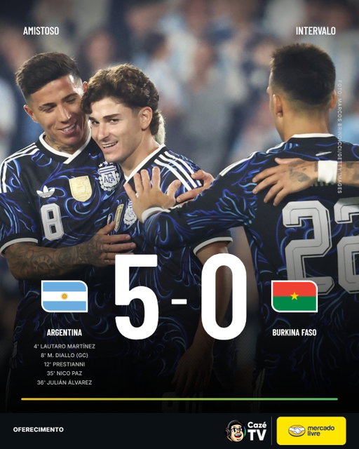 RITMO DE TREINO 🇦🇷 O SUB-23 DE BURKINA FASO TÁ TOMANDO UM 5 X 0 DA ARGENTINA NO PRIMEIRO TEMPO 🥲 VAMOS VIRAR, EU ACREDITO!!!!! 🙃🫠

#TempoRealCazéTV #Argentina #DataFIFA #PostPatrocinado #MercadoLivre #cztv02