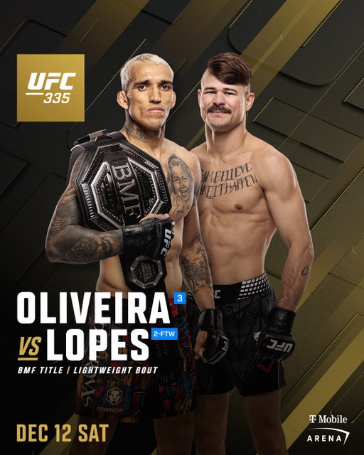 TWO OF THE BADDEST

@CharlesDoBronxs vs @DiegoLopesMMA headline #UFC335 with the BMF title on the line!

[ LIVE DEC 12 on @ParamountPlus ]

WE HAD TO SEE IT

Middleweight contenders @JoePyfer and @NoBickal1 collide at #UFC335!

[ LIVE DEC 12 on @ParamountPlus ]