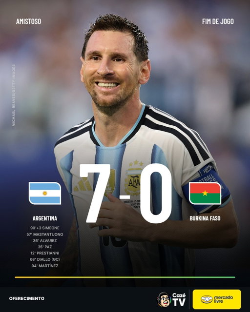 🇦🇷 O MESSI DEVE TER FICADO COMO COM ESSA PORRADA DA ARGENTINA PRA CIMA DA SELEÇÃO SUB-23 DA BURKINA FASO: 😁😁😁😁😁😁😁😁😁😁😁😁😁😁😁😁

OS HERMANOS NÃO TIVERAM PENA 🔥

#TempoRealCazéTV #Argentina #DataFIFA #PostPatrocinado #MercadoLivre #cztv23